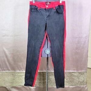 ROYAL BONE Red and Black Jeans Size 13